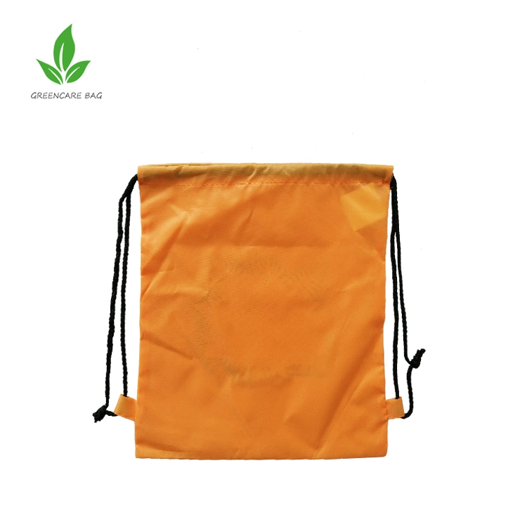 Low MOQ Custom Reusable Tropical Pull String Bag Drawstring Backpack Polyester Drawstring School Bag for Outdoor Use