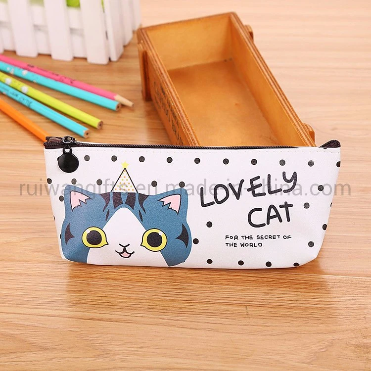 Hot Selling School Cute PU Leather Pencil Case Pencil Bag