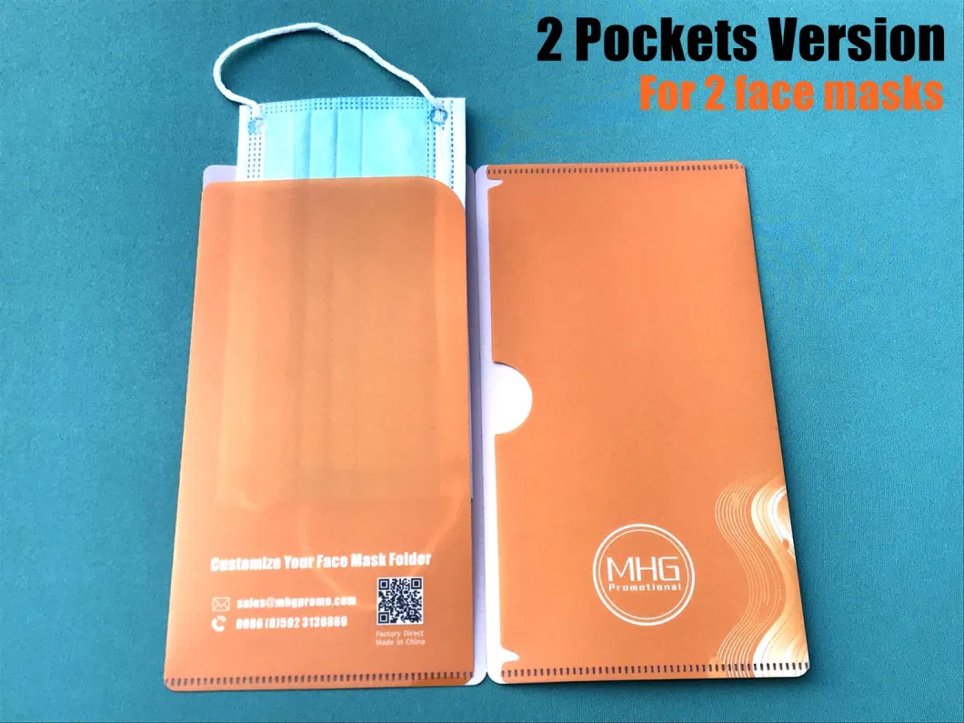 2 Pockets Version Plastic Face Mask Folder