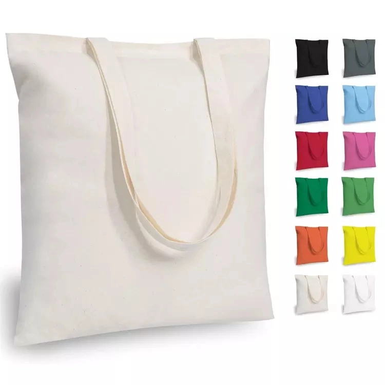 Wholesale Global Recycled Standard Cotton Canvas Custom Print Promotional Shopping Bag