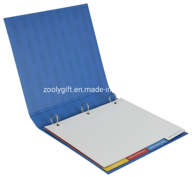 Custom Logo Printing 3 Ring Binder Lever Arch File Paper File Folder with Index Tabs Dividers File Desktop Organizer Stationery