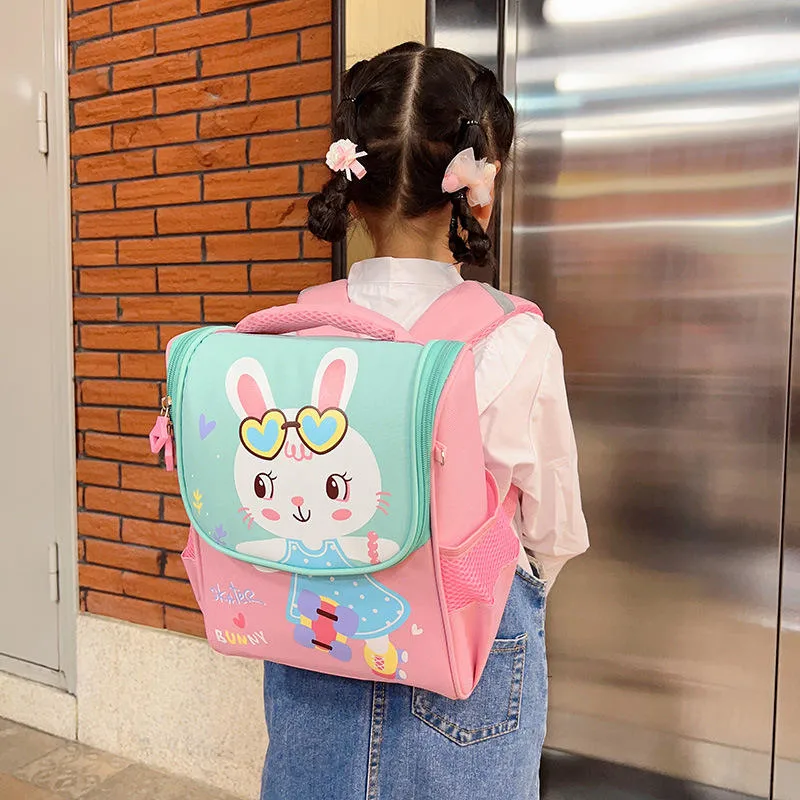 Ru Large Capacity School Bag Children Book Holder Multiple Pockets Travel Daily Use Backpack Bags