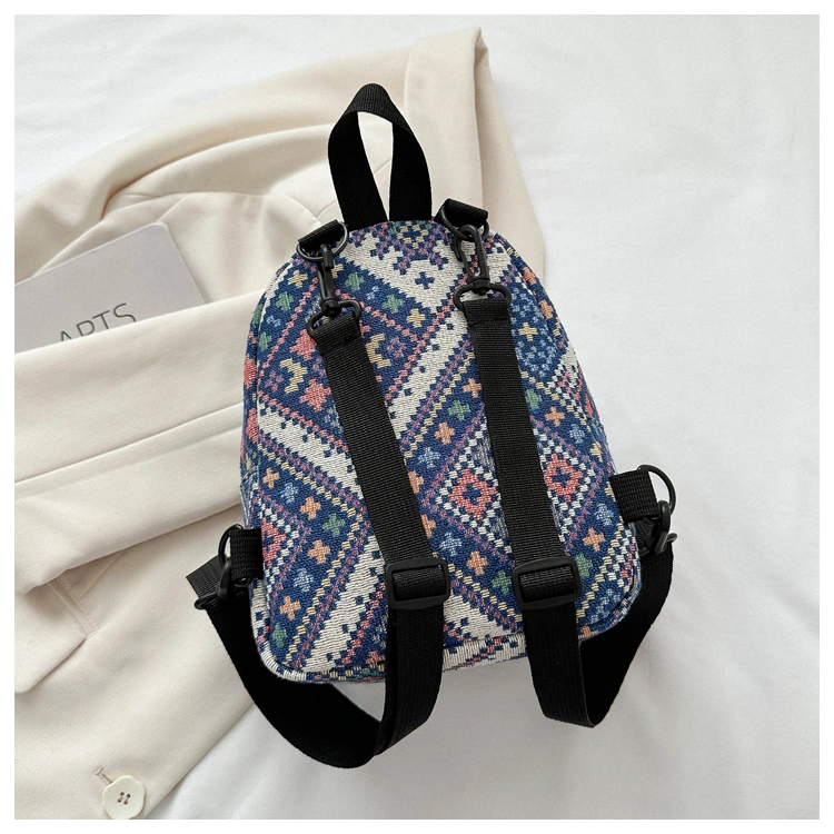 2023 New Versatile Women&prime;s Backpack Ethnic Style Retro Mini Travel Backpack