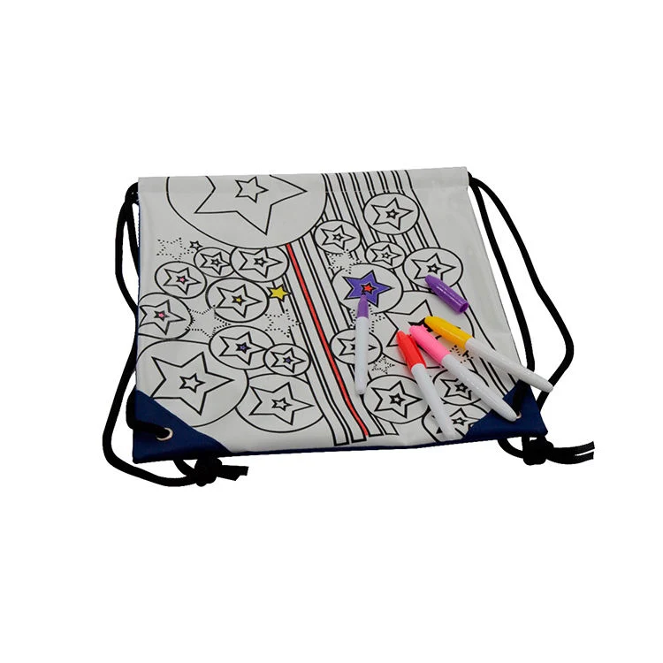 DIY High Quality Doodle Painting Coloring Funny Shoulder Kids Bag