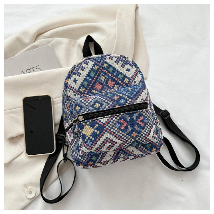 2023 New Versatile Women&prime;s Backpack Ethnic Style Retro Mini Travel Backpack