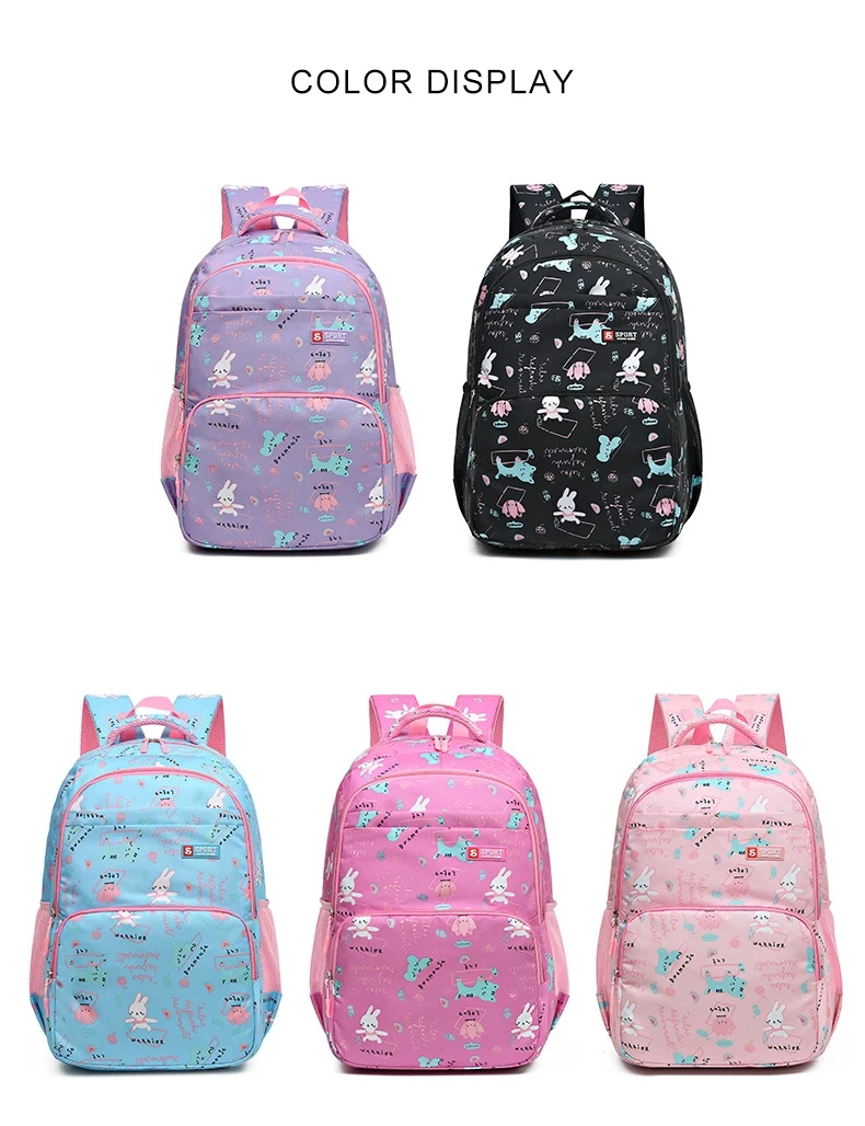 18 Inch Cute Cartoon Printing Oxford School Backpacks Large Capacity Primary Girls School Bags