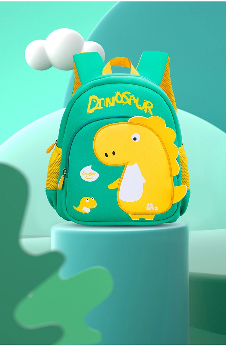 Cute Cartoon Dinosaur Pattern Children Backpack Good Quality Soft Touch Feel Kid School Bag