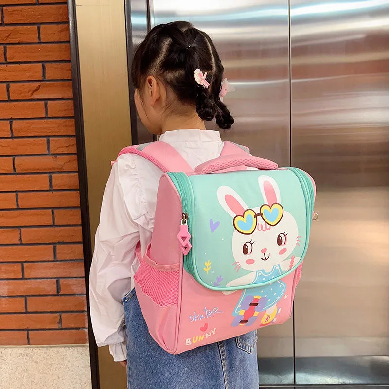 Ru Large Capacity School Bag Children Book Holder Multiple Pockets Travel Daily Use Backpack Bags