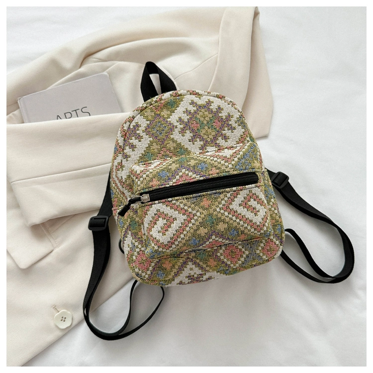 2023 New Versatile Women&prime;s Backpack Ethnic Style Retro Mini Travel Backpack