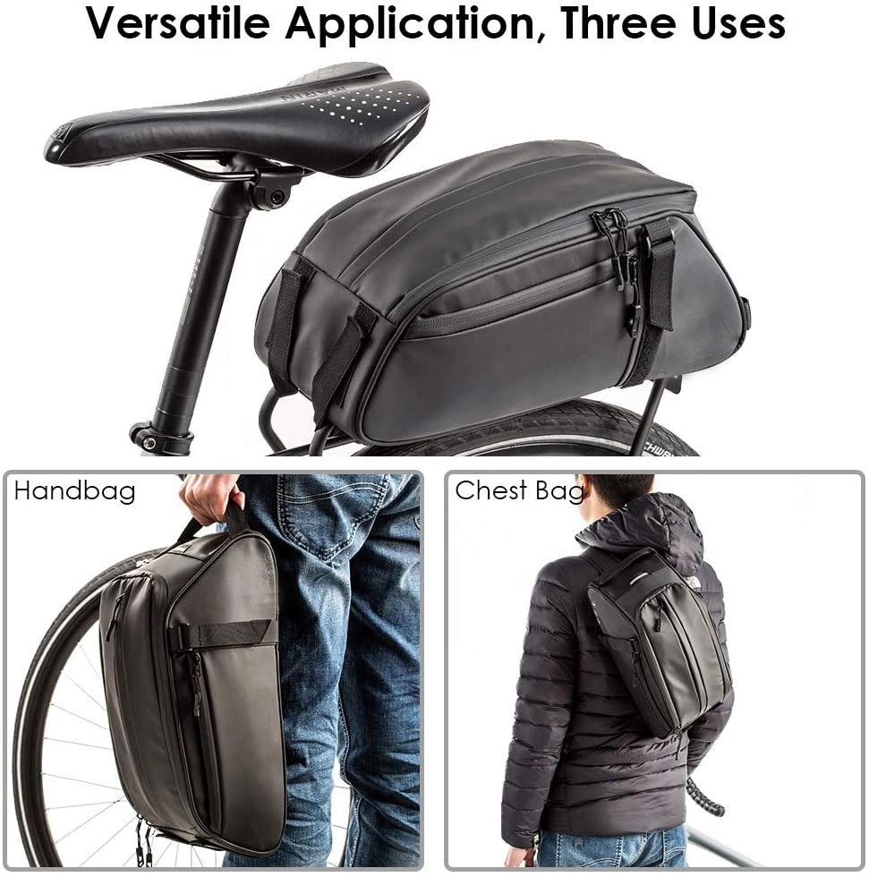 2 in 1 Water Proof Bicycle Saddle Pack Tool Bag with Multi Pockets for Storages