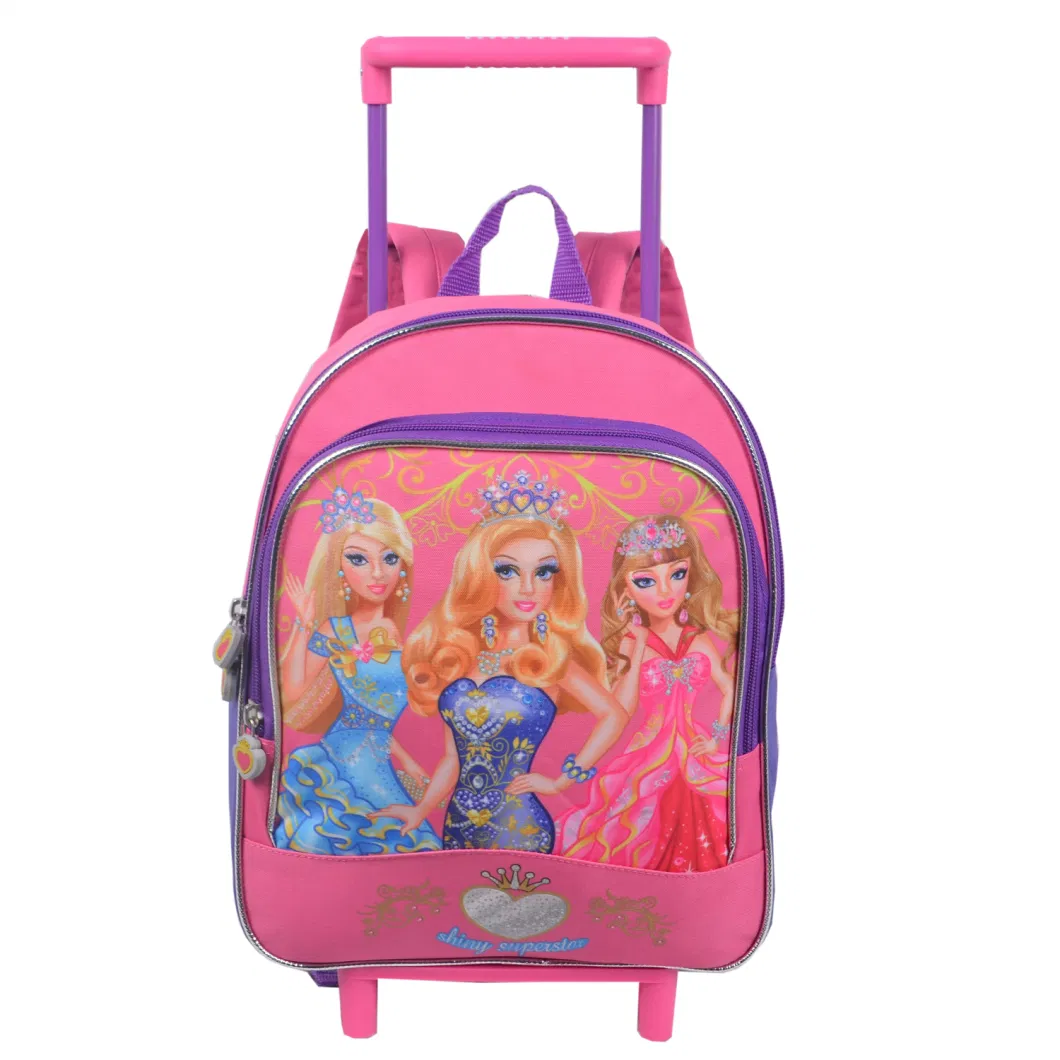 Multifunctional Utility Lightweight Pattern Dual-Use Trolley School Book Bag