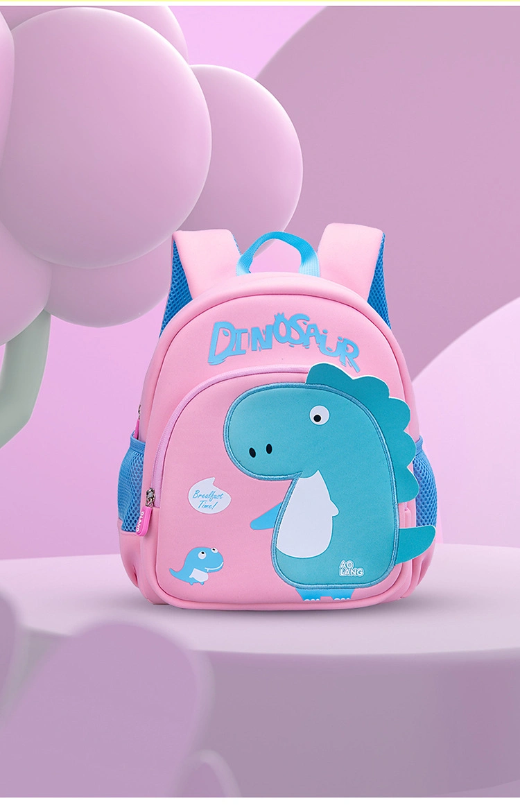 Cute Cartoon Dinosaur Pattern Children Backpack Good Quality Soft Touch Feel Kid School Bag