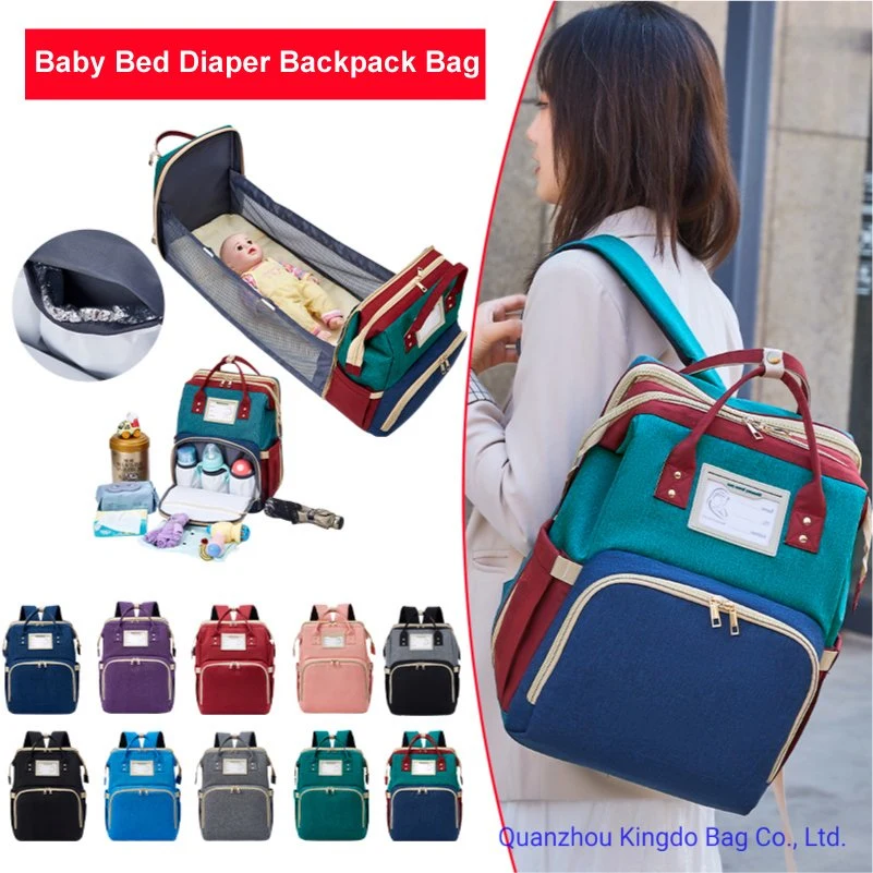 2023 New Style Baby Diaper Bag with Bed Bassinet Mommy Backpack Have Sunshade Curtain