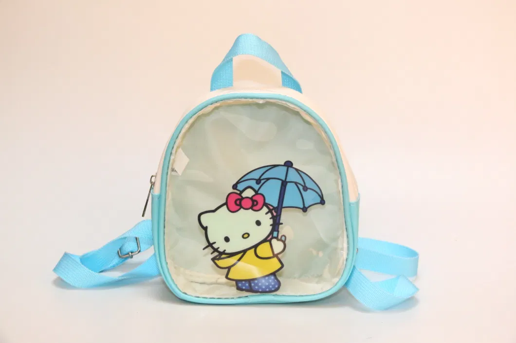 Hot Selling Children&prime;s Clear Backpack PVC Transparent Multi-Color Waterproof School Bag