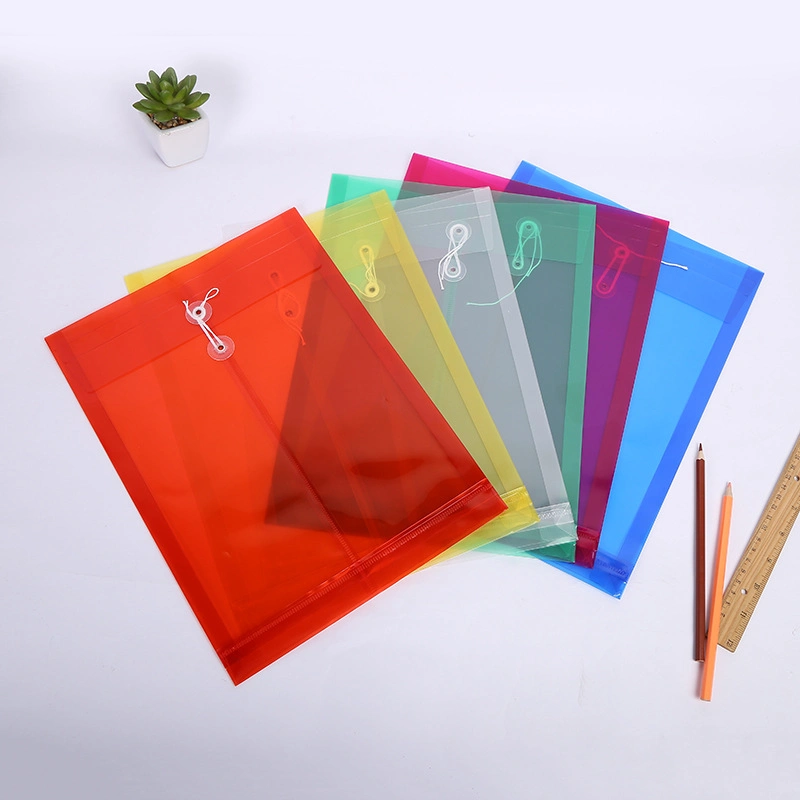 Office Supply A4 Waterproof Envelop PP Custom File Folder with Multi Colors