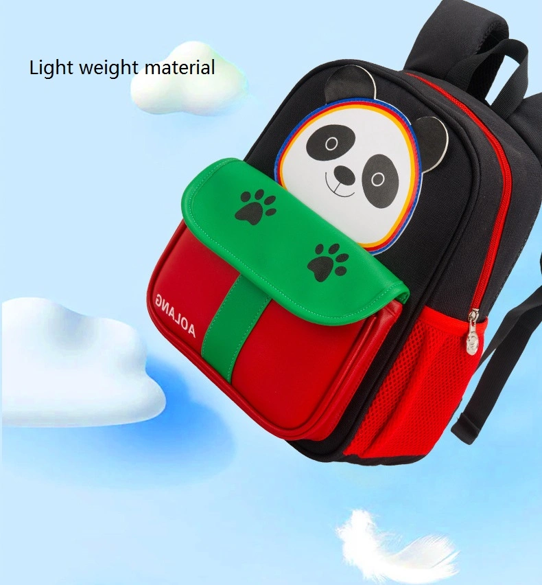 Three Colors 3-8 Years Old Children School Bag Cute Panda Pattern Kids Bag