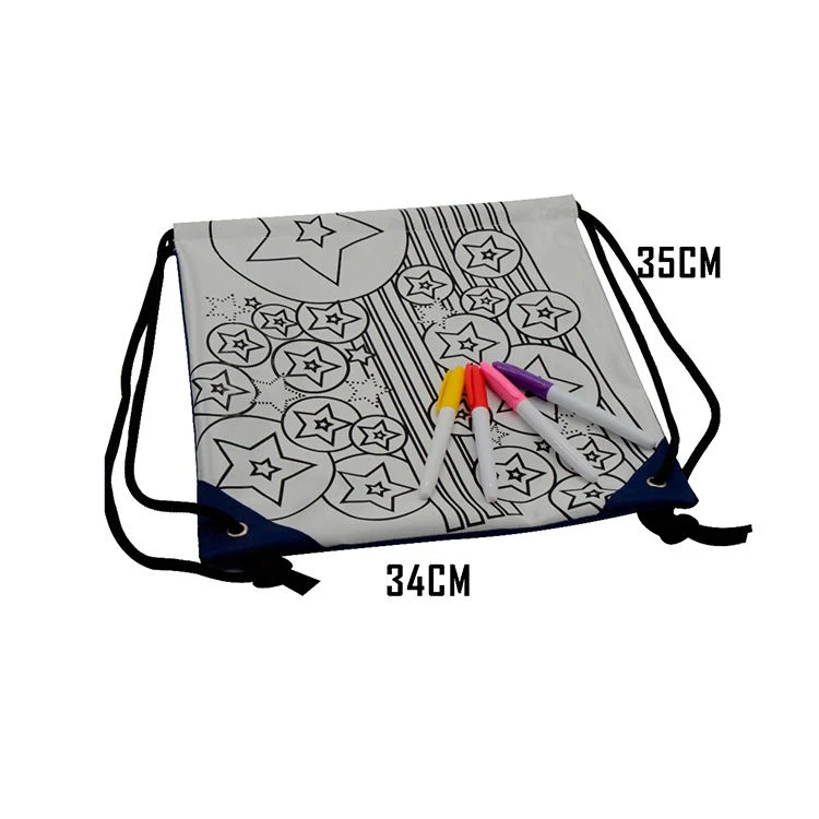 DIY High Quality Doodle Painting Coloring Funny Shoulder Kids Bag