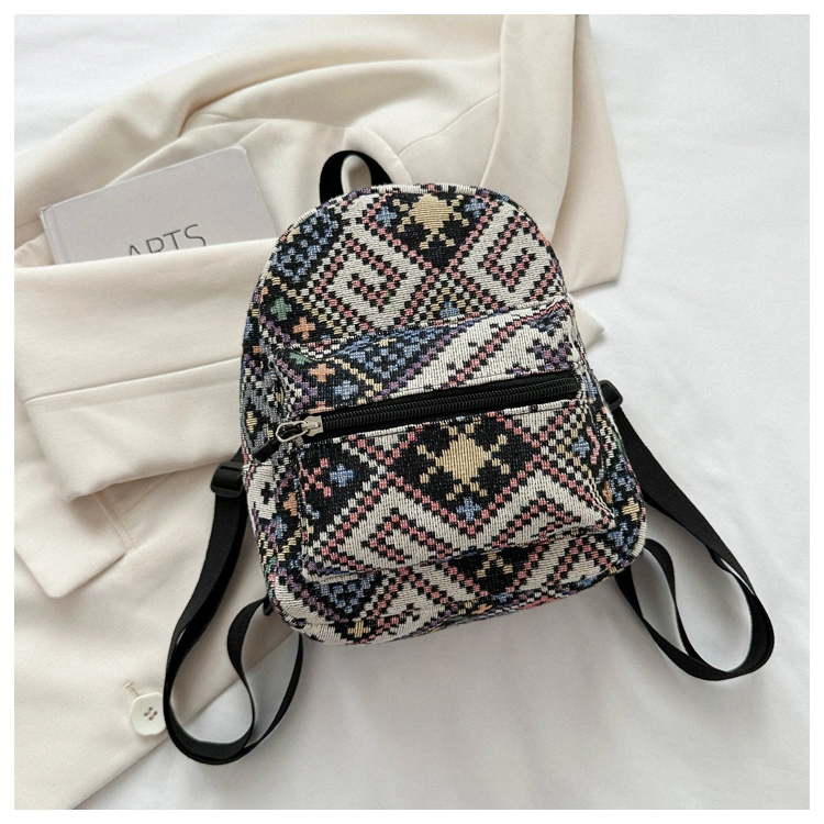 2023 New Versatile Women&prime;s Backpack Ethnic Style Retro Mini Travel Backpack