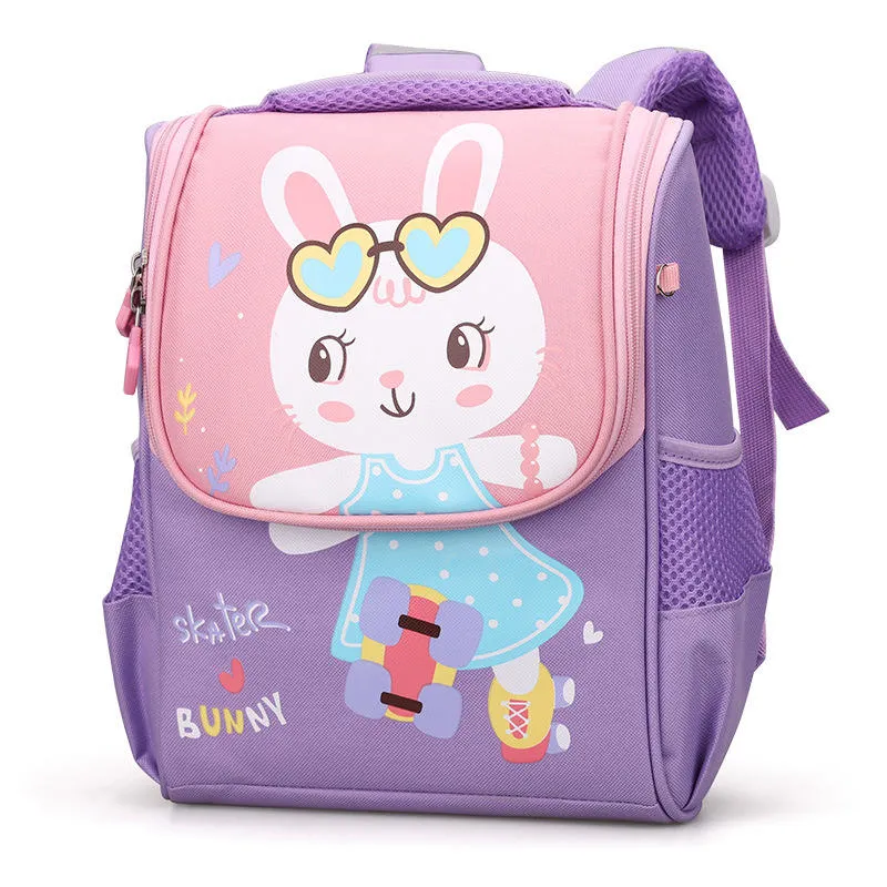 Ru Large Capacity School Bag Children Book Holder Multiple Pockets Travel Daily Use Backpack Bags