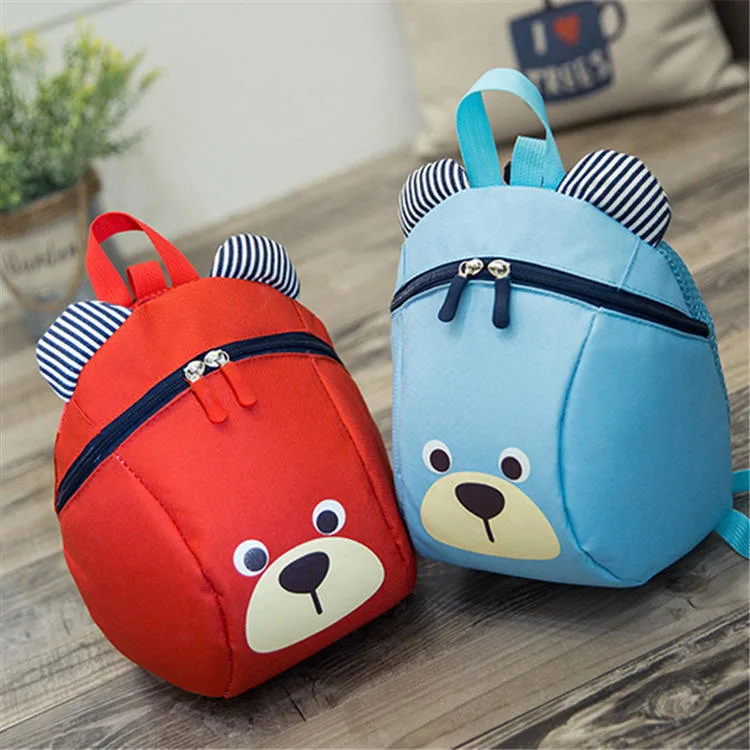 New Kindergarten Cartoon Bear Anti-Lost Waterproof Children Toddler Kids Backpack