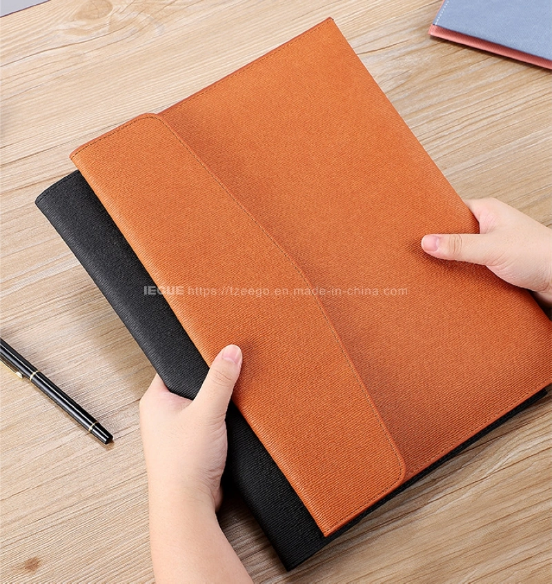 Stationery Custom PU Leather Certificate Conference A3 A4 Leather Document File Folder