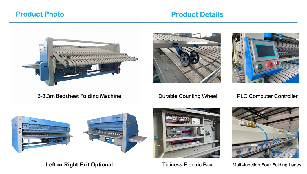 Commercial Laundry Folding Table Sheets Folding Machine, Towel Folder, Pillow Case, etc.