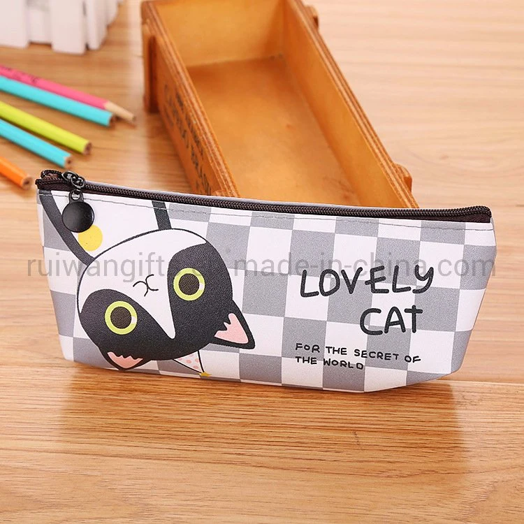 Hot Selling School Cute PU Leather Pencil Case Pencil Bag