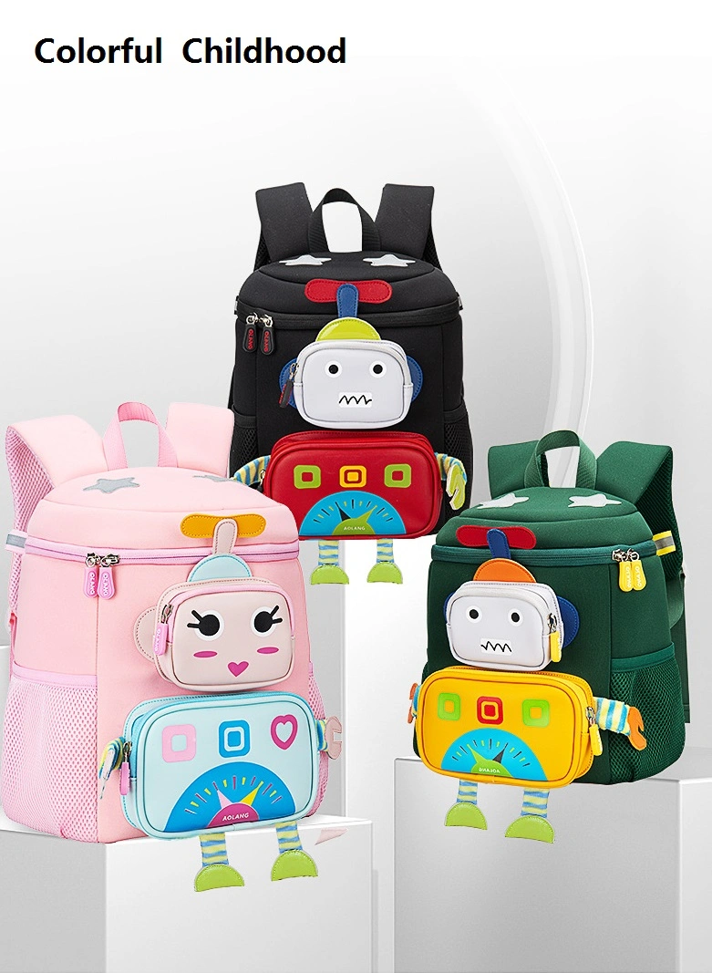 2023 New Arrival Robot Style Children School Bag Large Capacity Kids Backpack