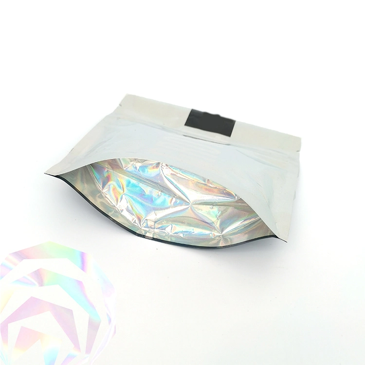 Wholesale Custom Logo Bags Printed Die Cut Resealable Holographic Ziplock Cookie Soft Touch 3.5g Mylar Bag