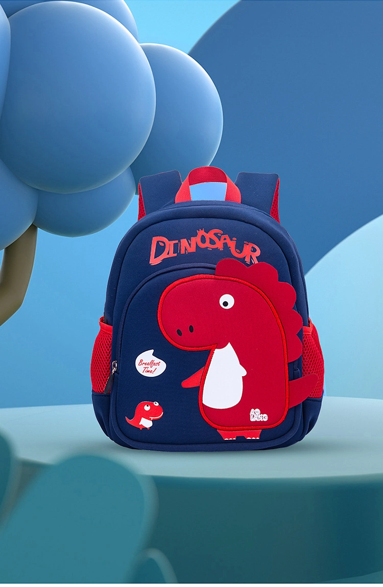 Cute Cartoon Dinosaur Pattern Children Backpack Good Quality Soft Touch Feel Kid School Bag