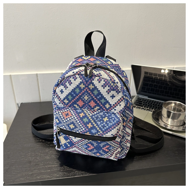 2023 New Versatile Women&prime;s Backpack Ethnic Style Retro Mini Travel Backpack