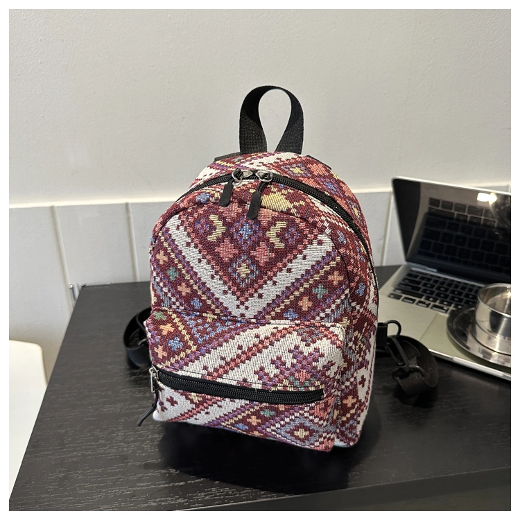 2023 New Versatile Women&prime;s Backpack Ethnic Style Retro Mini Travel Backpack