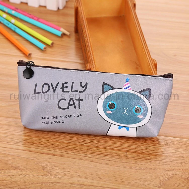 Hot Selling School Cute PU Leather Pencil Case Pencil Bag