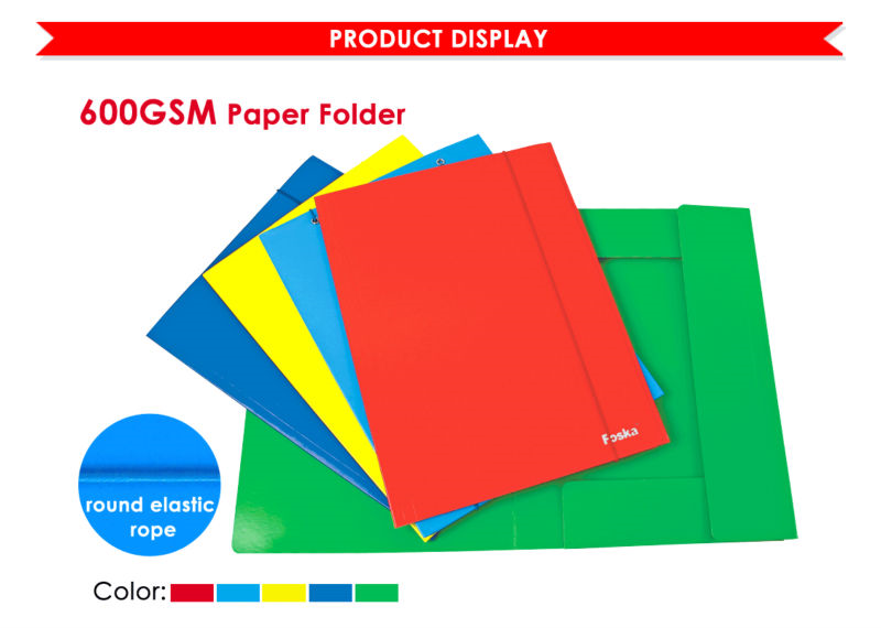 Foska Stationery Office School 600GSM Paper File Folder