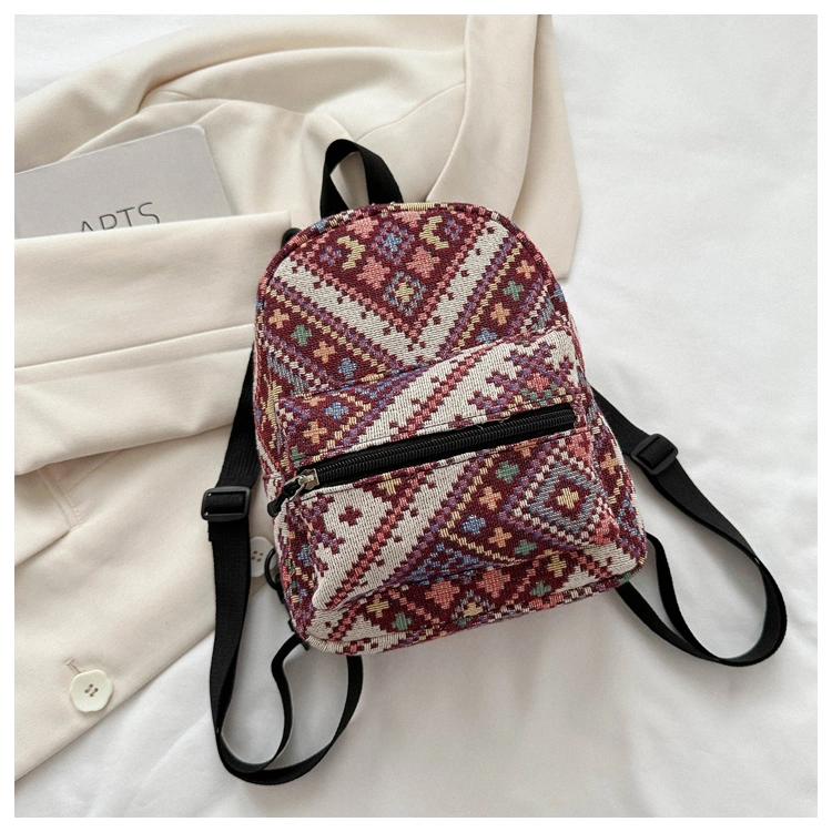 2023 New Versatile Women&prime;s Backpack Ethnic Style Retro Mini Travel Backpack