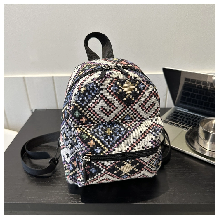 2023 New Versatile Women&prime;s Backpack Ethnic Style Retro Mini Travel Backpack