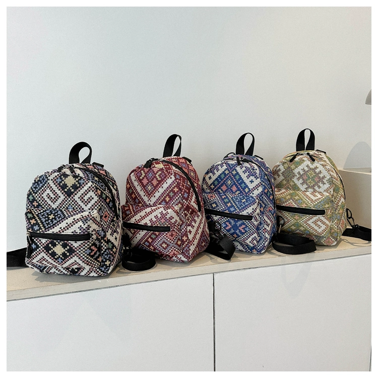 2023 New Versatile Women&prime;s Backpack Ethnic Style Retro Mini Travel Backpack