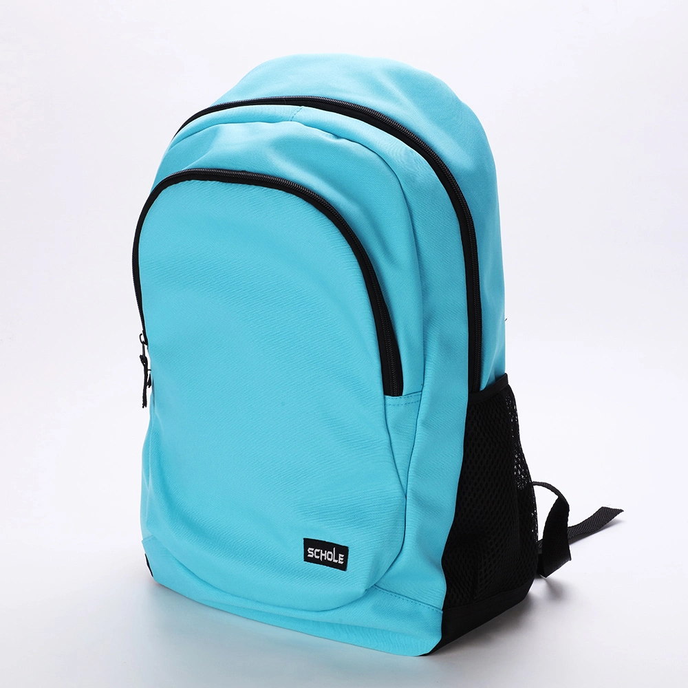 Big Capacity 2023 New Style Lake Blue Polyster School Bag Backpack