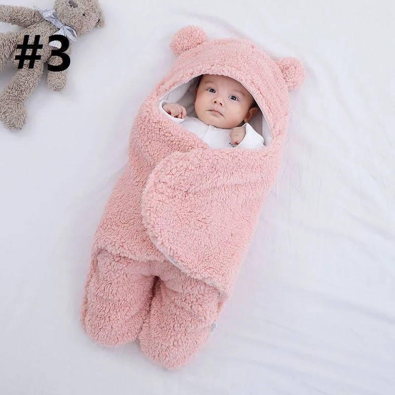 Super Soft Infant Winter Sleep Sack Newborn Winter Coral Fleece Baby Sleeping Bags