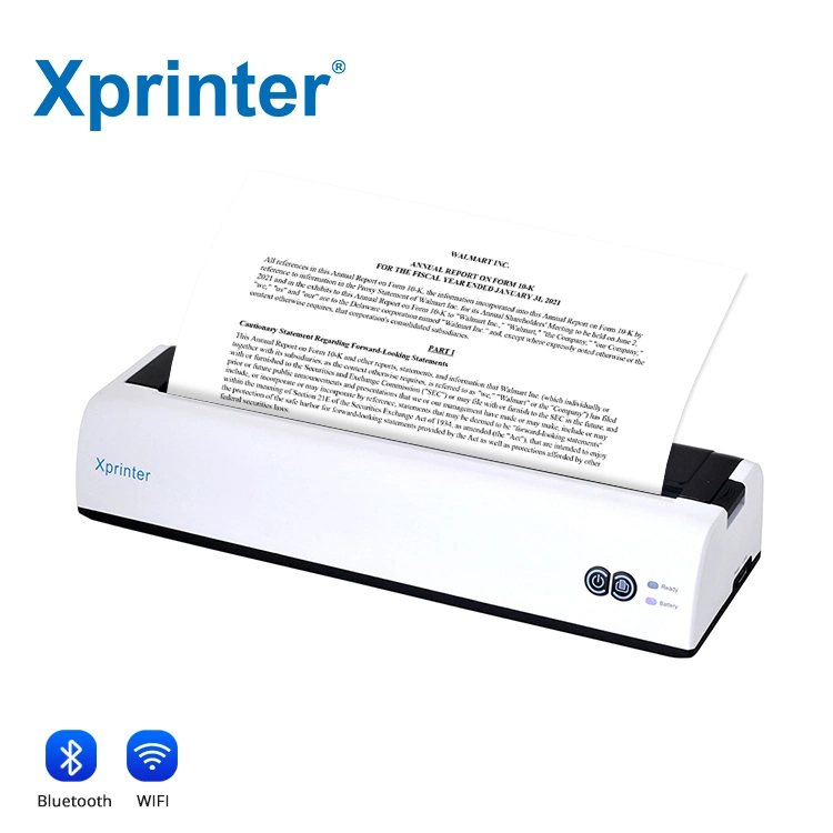 Xprinter XP-T81 Back To School Supplies Mini Mobile Portable Bluetooth WIFI USB A4 Paper Size Thermal Transfer Printer For Office