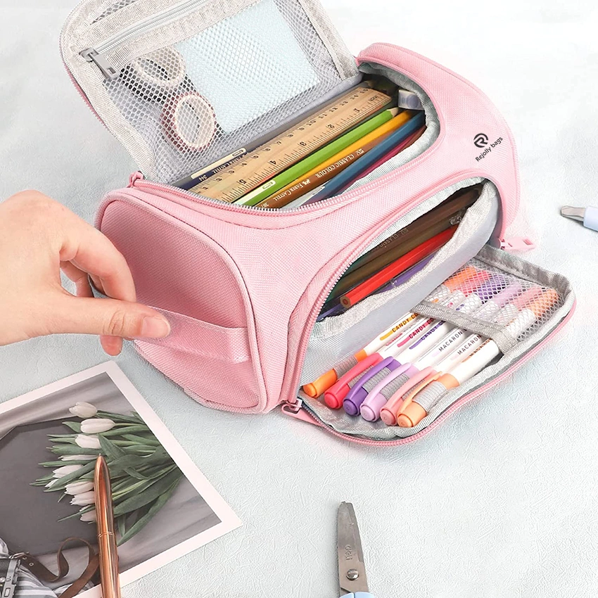 Big Capacity Pencil Pouch Large Marker Pen Case Multiple Use Aesthetic Stationery Bag School College Office Organizer Gift for Teens Girls Students Pen Bag