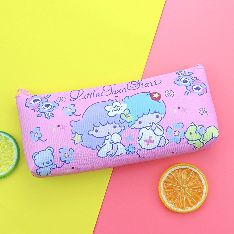 Cartoon School Stationery Storage Pouch Cute Kawaii Pencil Bag for Girls