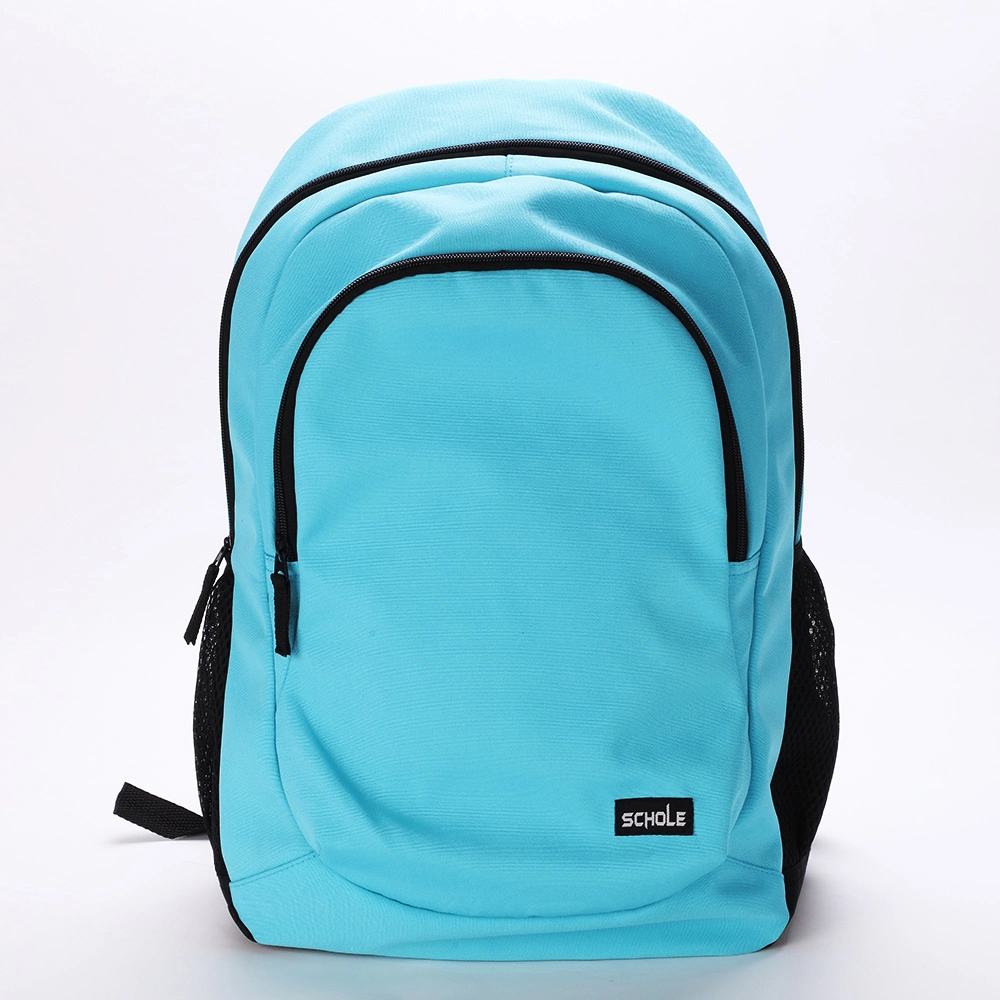 Big Capacity 2023 New Style Lake Blue Polyster School Bag Backpack