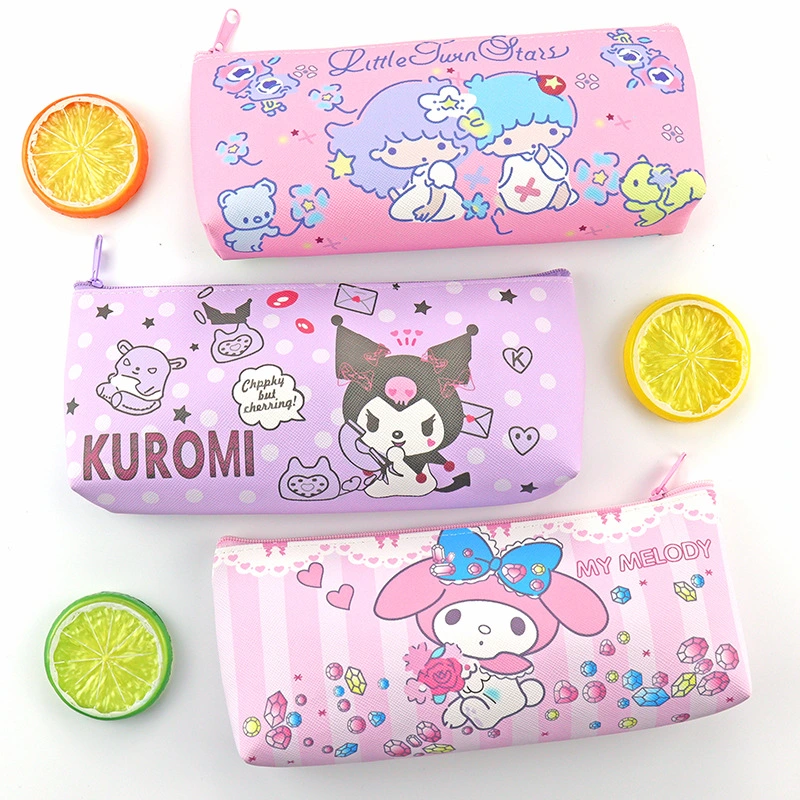 Cartoon School Stationery Storage Pouch Cute Kawaii Pencil Bag for Girls