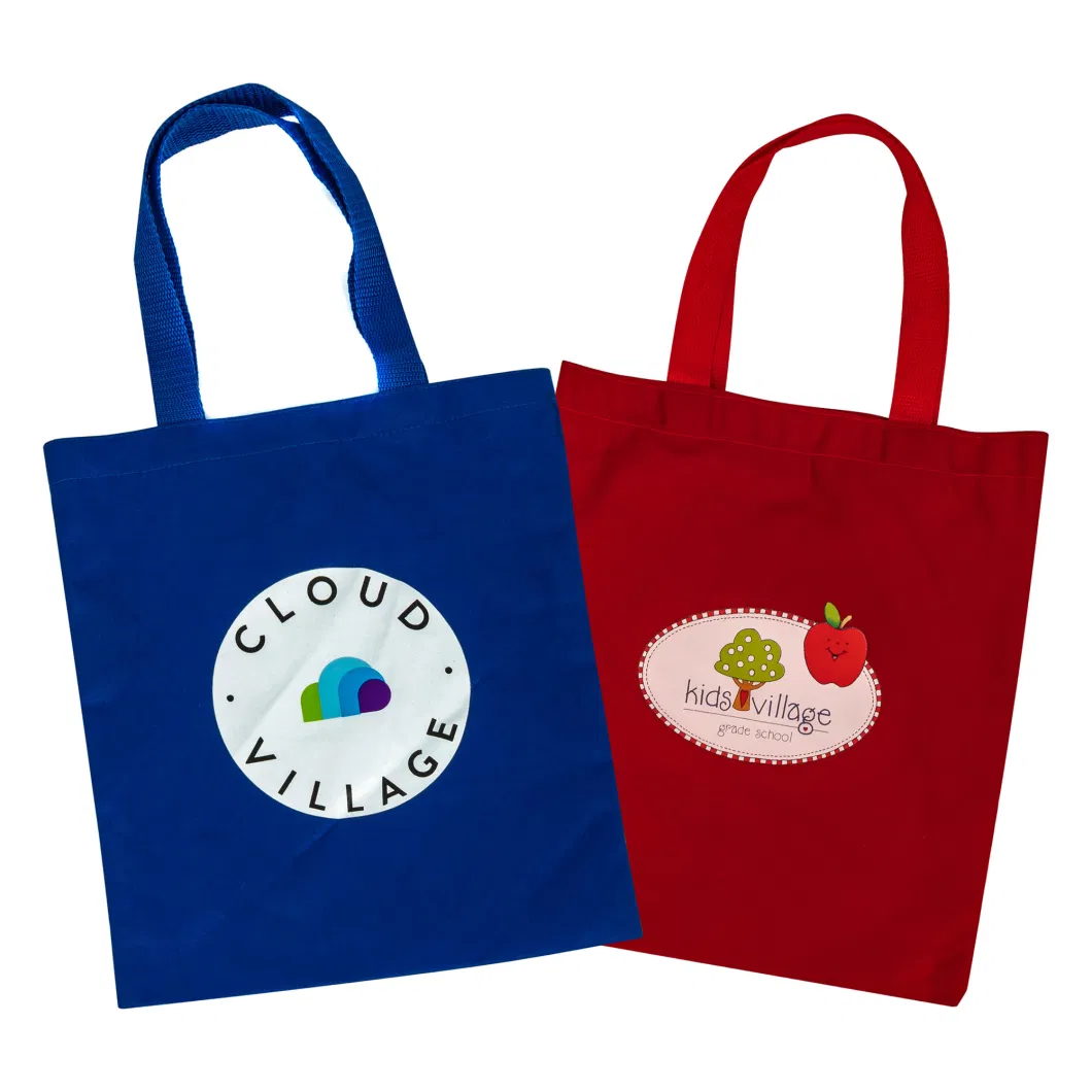 2023 New Arrival Spring Cute Kids School Handle Eco Cotton Canvas Bag