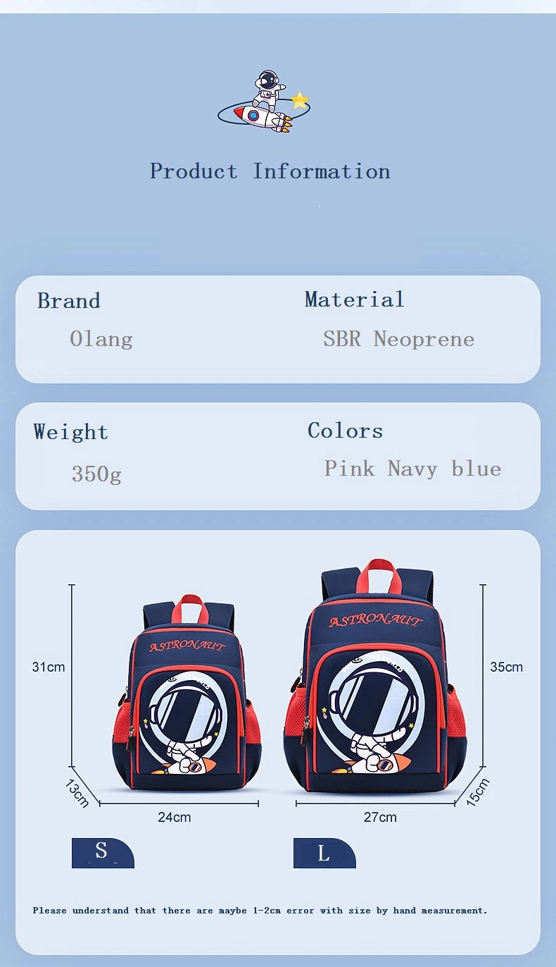 OEM/ODM Brand Good Price Astronaut Kids School Bag Anti-Lost Outdoor Play Child Backpack