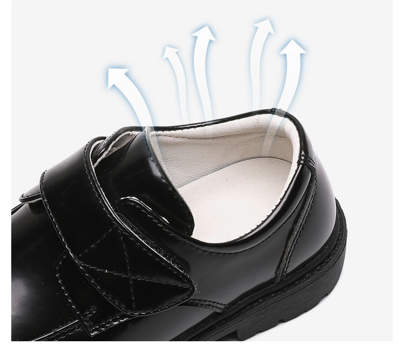 Student Back to School Kids Shoes Black Leather Kids School Shoes