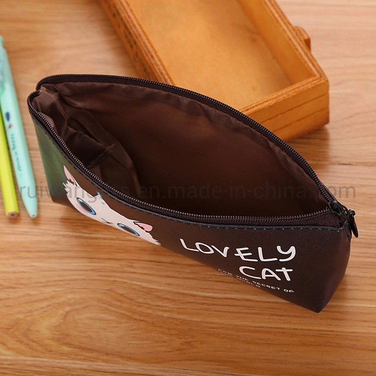 Hot Selling School Cute PU Leather Pencil Case Pencil Bag