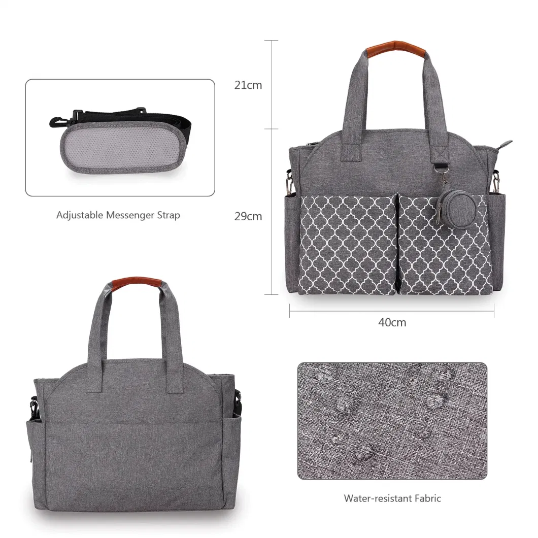 New Trendy Outing Baby Care Bags Multi-Pockets Diaper Carrier Handbag Practical Mummy Tote Bag