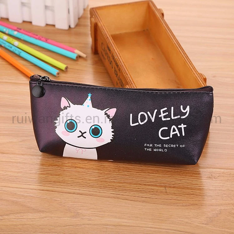 Hot Selling School Cute PU Leather Pencil Case Pencil Bag